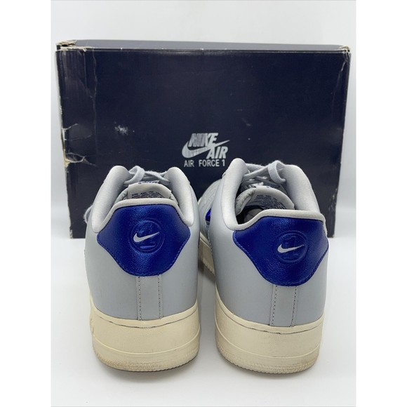 NIKE  AIR FORCE 1 07 LV8 LTHR  Air Force Leather   Gray   AJ9507 002 Men Size 11 - Picture 4 of 10